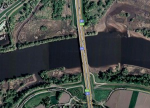 Satellitenansicht Autobahnbrücke Stillhorn